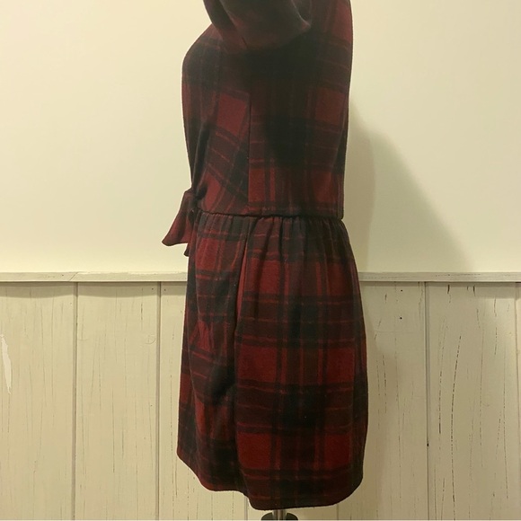 Abercrombie Kids Girls 11/12 Long Sleeve Red Black Plaid Dress - Picture 4 of 13